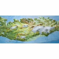 Wandkarten Und Poster^1122455 - Relief Island klein 1:1.500.000 - Karte