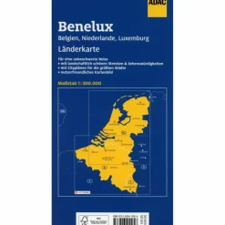 Clearance ADAC LÄNDERKARTE BENELUX, BELGIEN, NIEDERLANDE, LUXEMBURG - Straßenkarte Straßenkarten|Straßenkarten