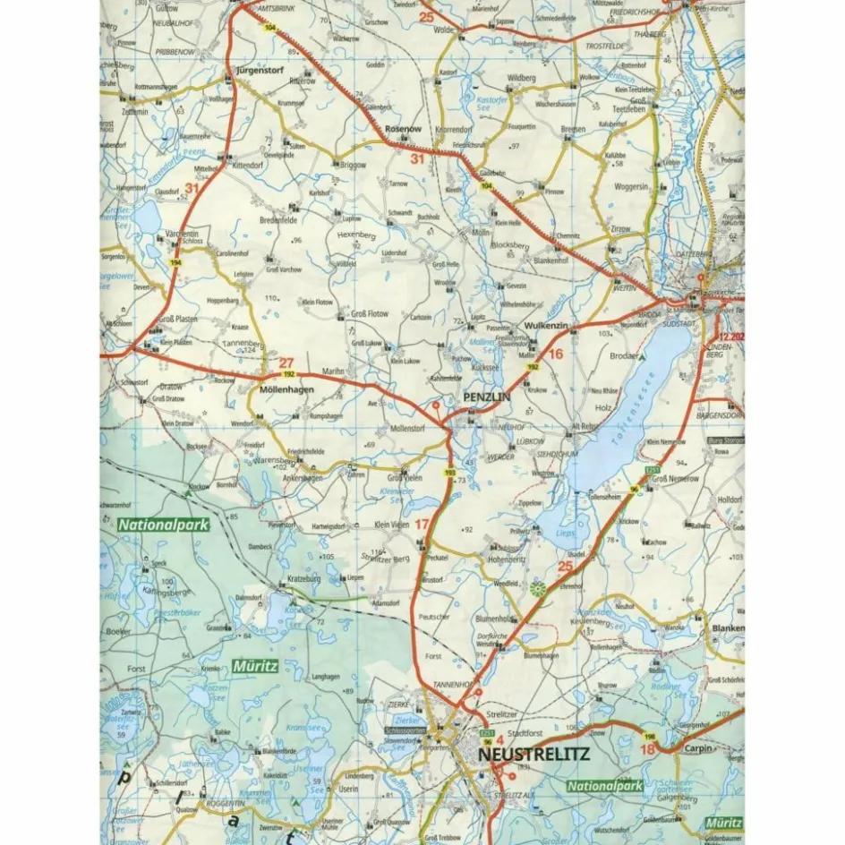 Straßenkarten|Straßenkarten^ADAC REGIONALKARTE DEUTSCHLAND BLATT 3 ROSTOCK, RÜGEN, STETT - Straßenkarte