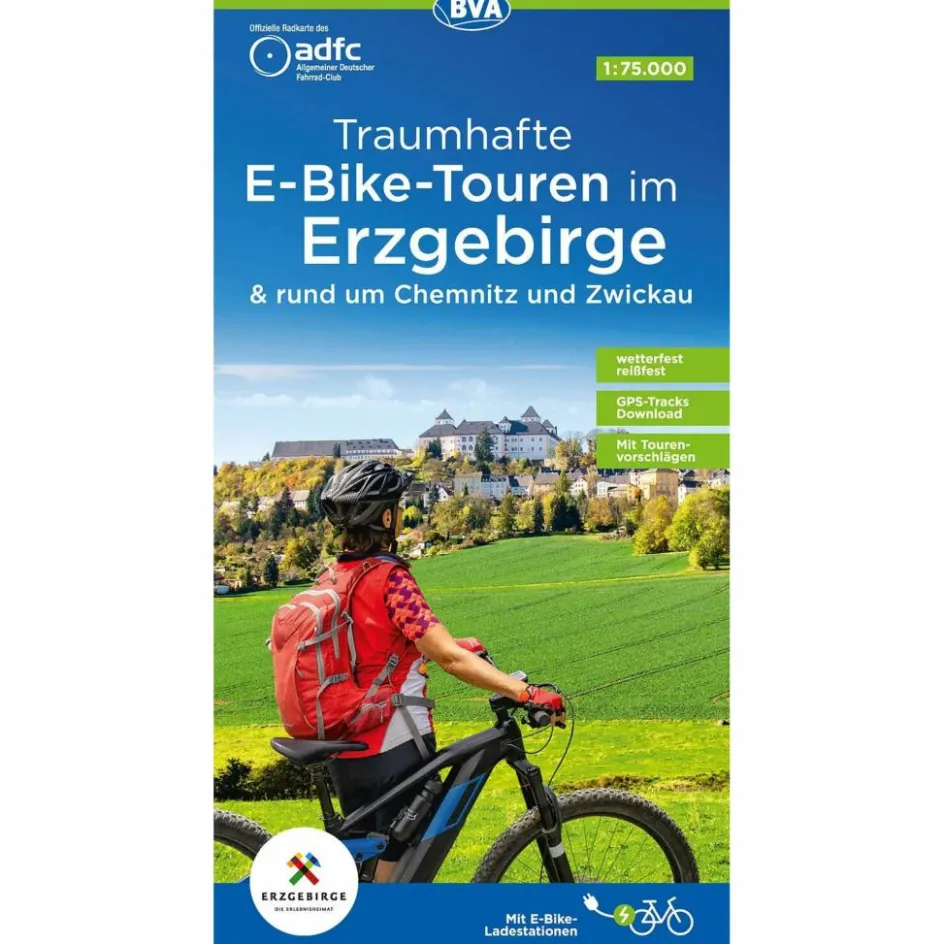 Fahrradkarten|Fahrradkarten^ADFC TRAUMHAFTE E-BIKE-TOUREN IM ERZGEBIRGE - Fahrradkarte