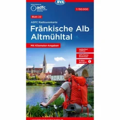 Fahrradkarten|Fahrradkarten^ADFC-RADTOURENKARTE 22 FRÄNKISCHE ALB ALTMÜHLTAL 1:150.000 - Fahrradkarte