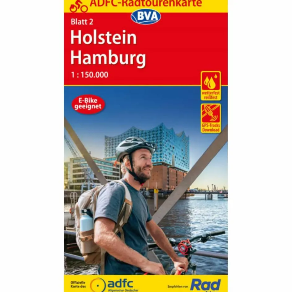 New ADFC-RADTOURENKARTE 2 HOLSTEIN HAMBURG 1:150.000 - Fahrradkarte Fahrradkarten|Fahrradkarten