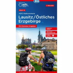 New ADFC-RADTOURENKARTE 14 LAUSITZ / ÖSTLICHES ERZGEBIRGE - Fahrradkarte Fahrradkarten|Fahrradkarten