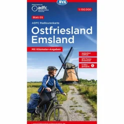 Fahrradkarten|Fahrradkarten^ADFC-RADTOURENKARTE 5 OSTFRIESLAND / EMSLAND 1:150.000 - Fahrradkarte
