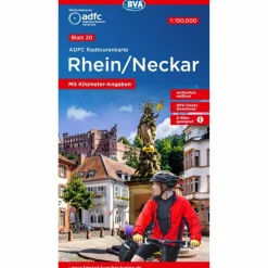 Outlet ADFC-RADTOURENKARTE 20 RHEIN /NECKAR 1:150.000 - Fahrradkarte Fahrradkarten|Fahrradkarten