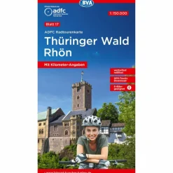 Fahrradkarten|Fahrradkarten^ADFC-RADTOURENKARTE 17 THÜRINGER WALD RHÖN 1:150.000 - Fahrradkarte