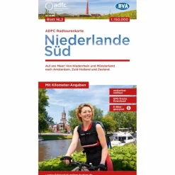Fahrradkarten|Fahrradkarten^ADFC-RADTOURENKARTE NL 2 NIEDERLANDE SÜD, 1:150.000 - Fahrradkarte