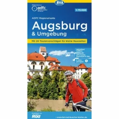 Hot ADFC-REGIONALKARTE AUGSBURG UND UMGEBUNG, 1:75.000 - Fahrradkarte Fahrradkarten|Fahrradkarten