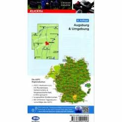 Hot ADFC-REGIONALKARTE AUGSBURG UND UMGEBUNG, 1:75.000 - Fahrradkarte Fahrradkarten|Fahrradkarten