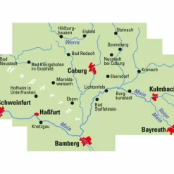 Fahrradkarten|Fahrradkarten^ADFC-REGIONALKARTE COBURG BAMBERG MIT TOURENVORSCHLÄGEN - Fahrradkarte