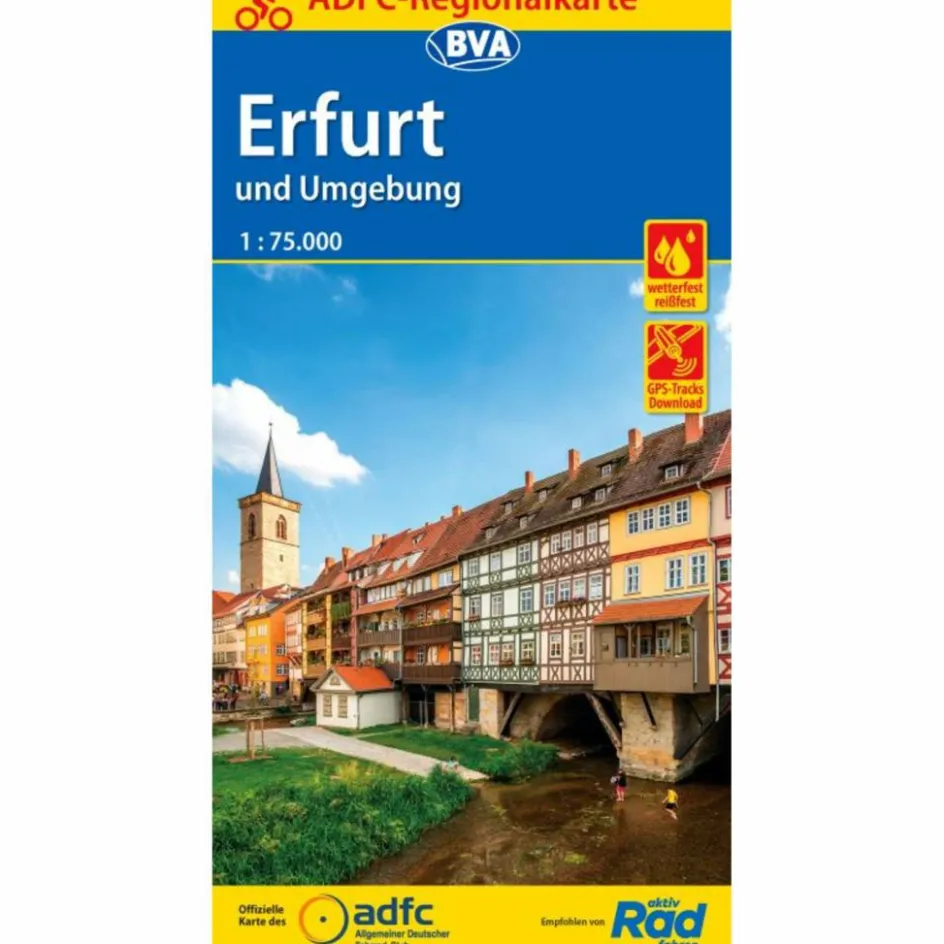 Fahrradkarten|Fahrradkarten^ADFC-REGIONALKARTE ERFURT UND UMGEBUNG - Fahrradkarte