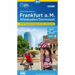 ADFC-REGIONALKARTE FRANKFURT A. M. WIESBADEN /DARMSTADT - Fahrradkarte Fahrradkarten|Fahrradkarten