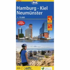 ADFC-REGIONALKARTE HAMBURG/NEUMÜNSTER/KIEL 1:75.000 - Fahrradkarte Fahrradkarten|Fahrradkarten