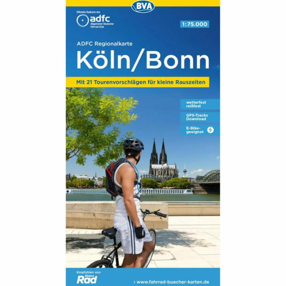 Fahrradkarten|Fahrradkarten^ADFC-REGIONALKARTE KÖLN/BONN 1:75.000, REIß- UND WETTERFEST
