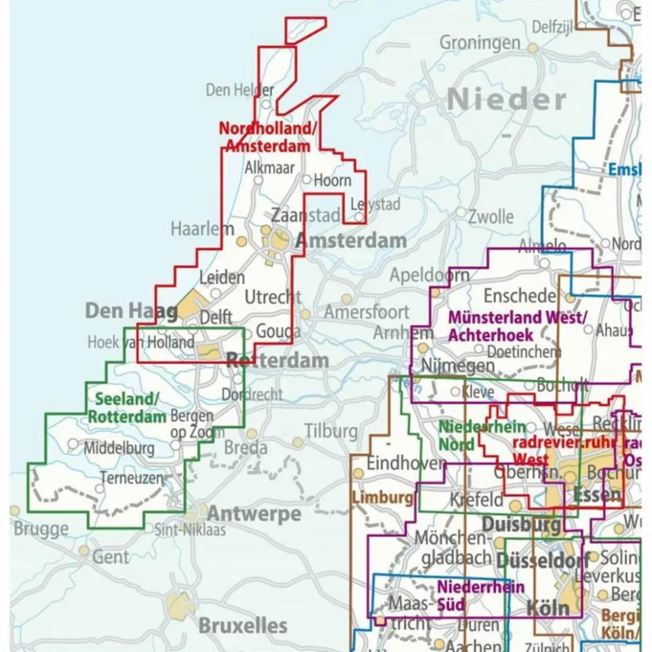 Fahrradkarten|Fahrradkarten^ADFC-REGIONALKARTE NORD-HOLLAND AMSTERDAM - Fahrradkarte