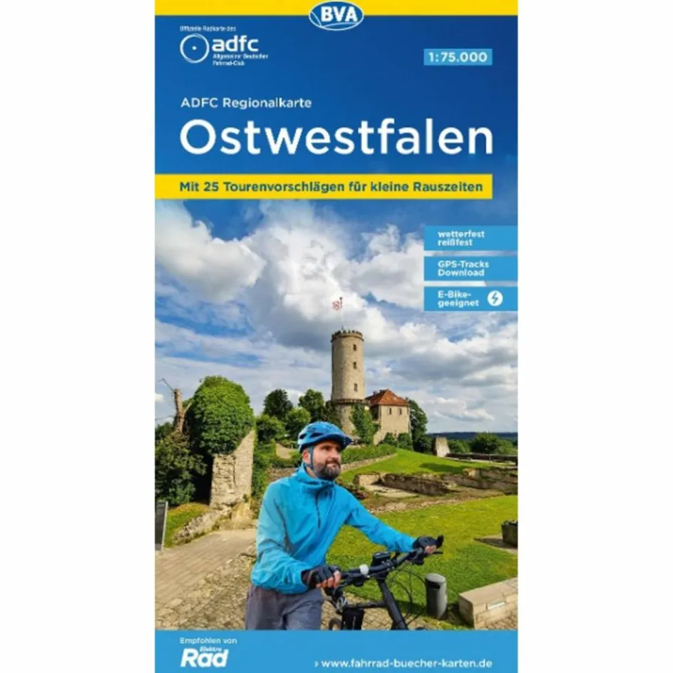 Fahrradkarten|Fahrradkarten^ADFC-REGIONALKARTE OSTWESTFALEN, 1:75.000 - Fahrradkarte