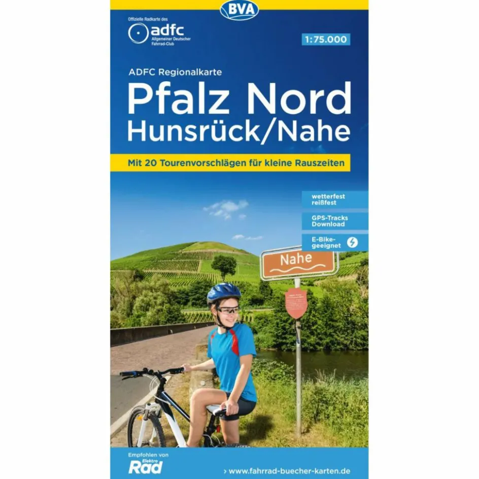 Best ADFC-REGIONALKARTE PFALZ NORD/ HUNSRÜCK/ NAHE, 1:75.000 - Fahrradkarte Fahrradkarten|Fahrradkarten