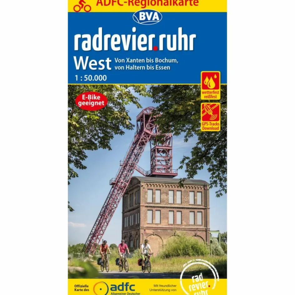 Fahrradkarten|Fahrradkarten^ADFC-REGIONALKARTE RADREVIER.RUHR WEST, 1:50.000 - Fahrradkarte
