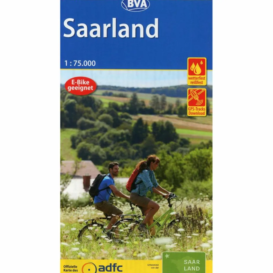New ADFC-REGIONALKARTE SAARLAND, 1:75.000, REIß- UND WETTERFEST - Fahrradkarte Fahrradkarten|Fahrradkarten
