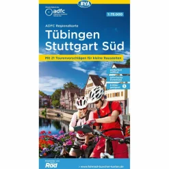 Fahrradkarten|Fahrradkarten^ADFC-REGIONALKARTE TÜBINGEN - STUTTGART SÜD, 1:75.000 - Fahrradkarte