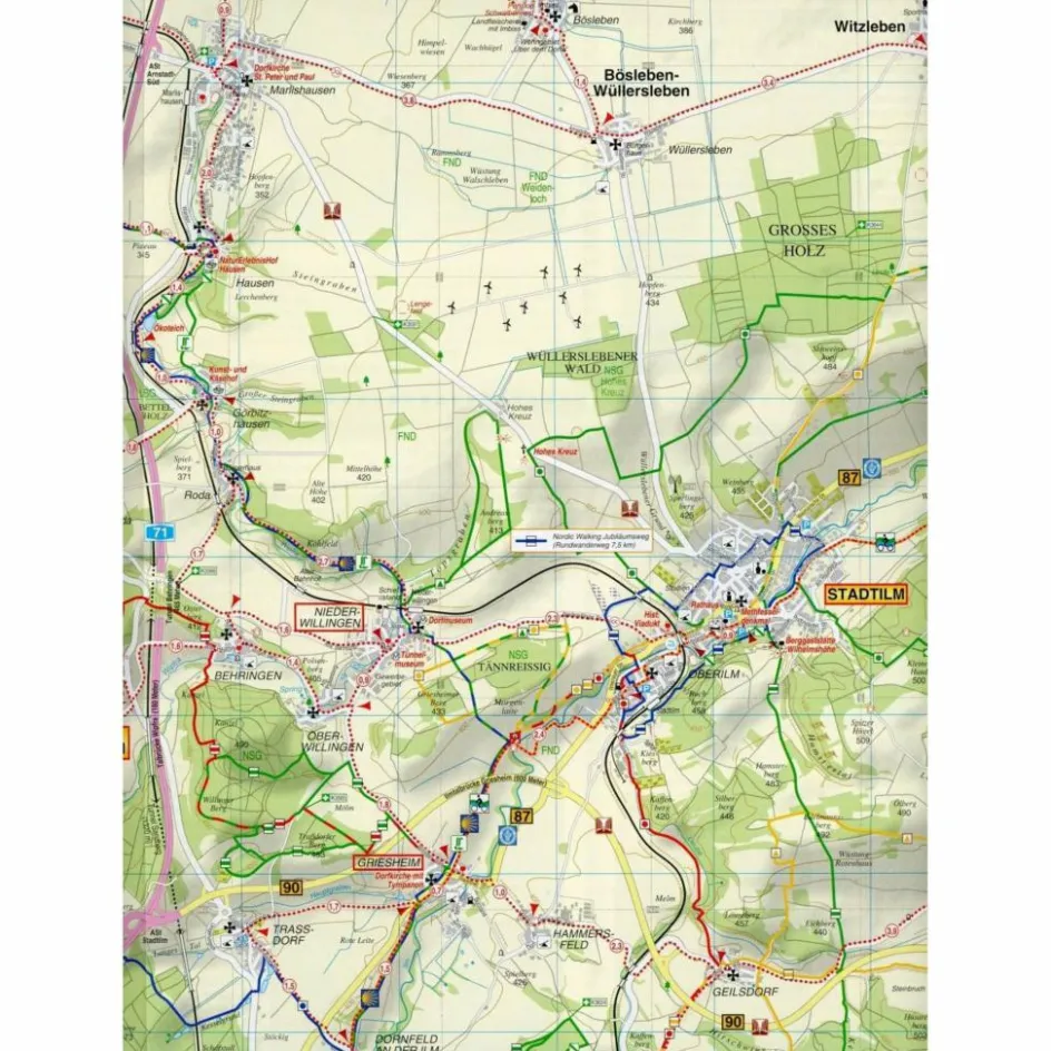 Fahrradkarten|Wanderkarten Und Winterkarten^ARNSTADT, STADTILM UND UMGEBUNG 1 : 35 000 - Wanderkarte