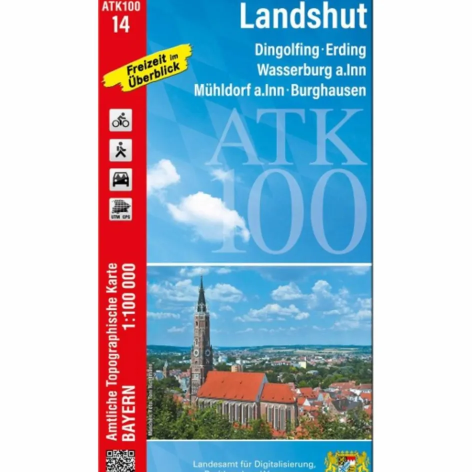 Online ATK100-14 LANDSHUT (AMTLICHE TOPOGRAPHISCHE KARTE 1:100000) - Wanderkarte Wanderkarten Und Winterkarten|Wanderkarten Und Winterkarten