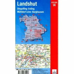 Online ATK100-14 LANDSHUT (AMTLICHE TOPOGRAPHISCHE KARTE 1:100000) - Wanderkarte Wanderkarten Und Winterkarten|Wanderkarten Und Winterkarten