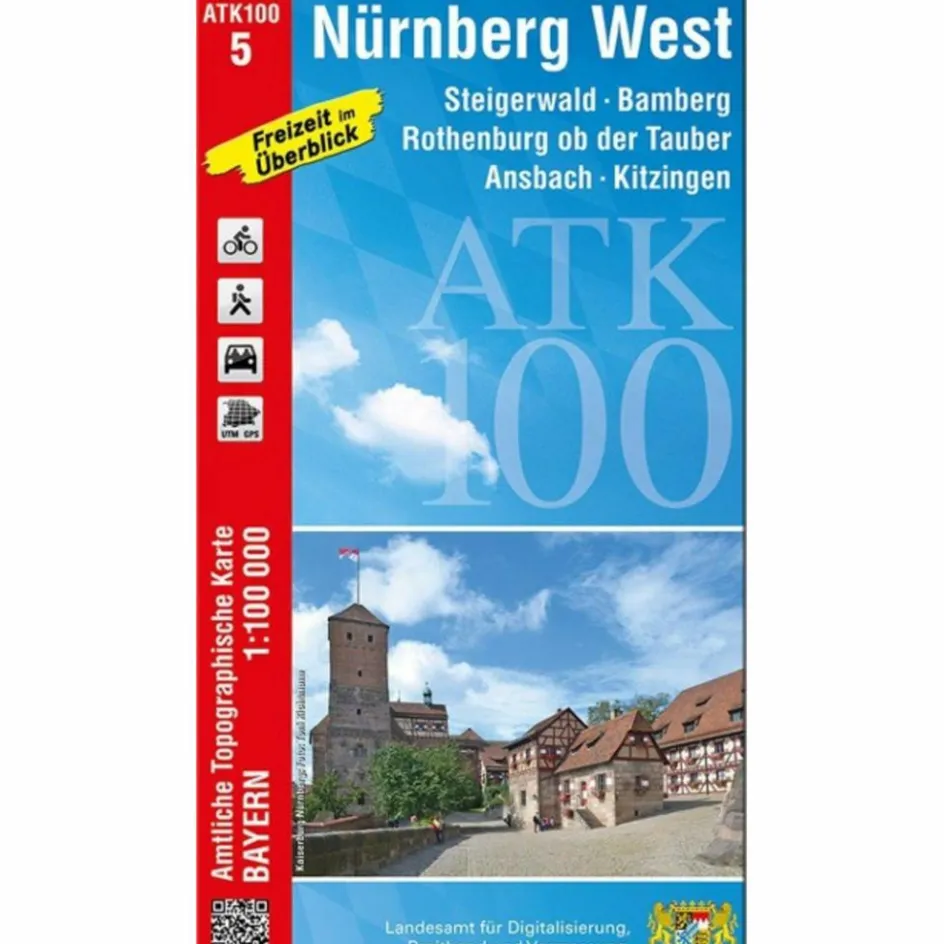 New ATK100-5 NÜRNBERG WEST (AMTLICHE TOPOGRAPHISCHE KARTE) - Wanderkarte Wanderkarten Und Winterkarten|Wanderkarten Und Winterkarten