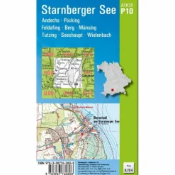Fahrradkarten|Wanderkarten Und Winterkarten^ATK25-P10 STARNBERGER SEE (AMTLICHE TOPOGRAPHISCHE KARTE) - Wanderkarte