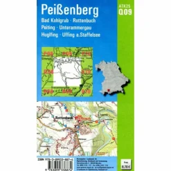 Fahrradkarten|Wanderkarten Und Winterkarten^ATK25-Q09 PEIßENBERG (AMTLICHE TOPOGRAPHISCHE KARTE 1:25000) - Wanderkarte