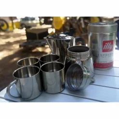Basic Nature Kaffee Equipment|Campingtöpfe Und Campinggeschirr^ESPRESSO MAKER EDELSTAHL - Kaffeepresse