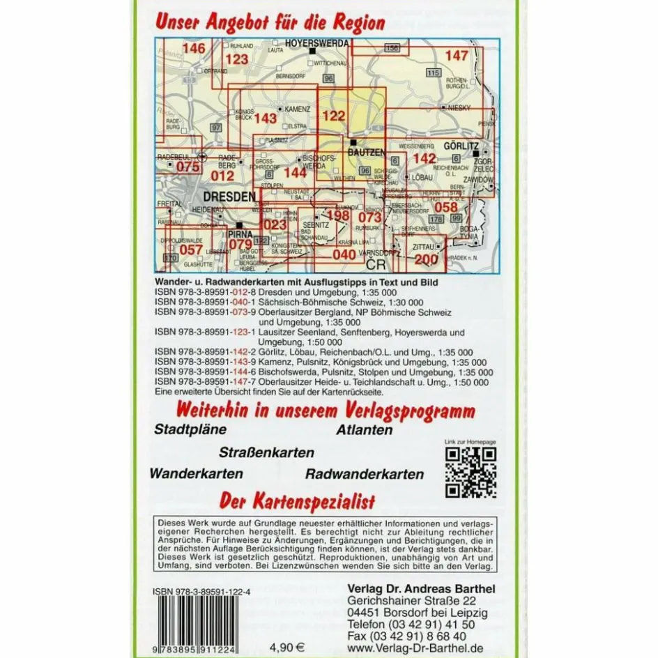 Fahrradkarten|Wanderkarten Und Winterkarten^BAUTZEN UND UMGEBUNG 1 : 35 000 - Wanderkarte