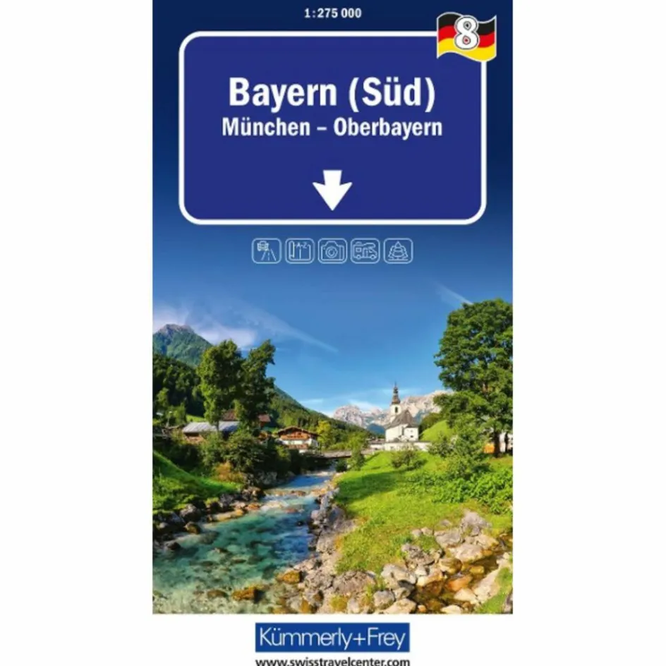 Straßenkarten|Straßenkarten^BAYERN (SÜD) NR. 8 REGIONALKARTE DEUTSCHLAND 1:275 000 - Straßenkarte