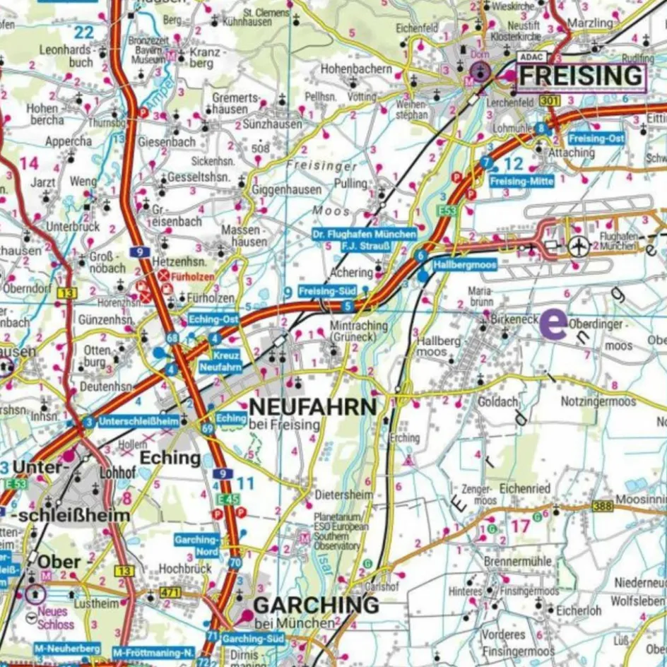 BAYERN SÜD, STRAßEN- UND FREIZEITKARTE 1:200.000 - Straßenkarte Straßenkarten|Straßenkarten