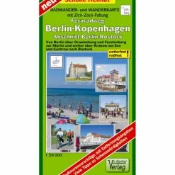BERLIN-ROSTOCK 1:50.000 - Wanderkarte Fahrradkarten|Wanderkarten Und Winterkarten