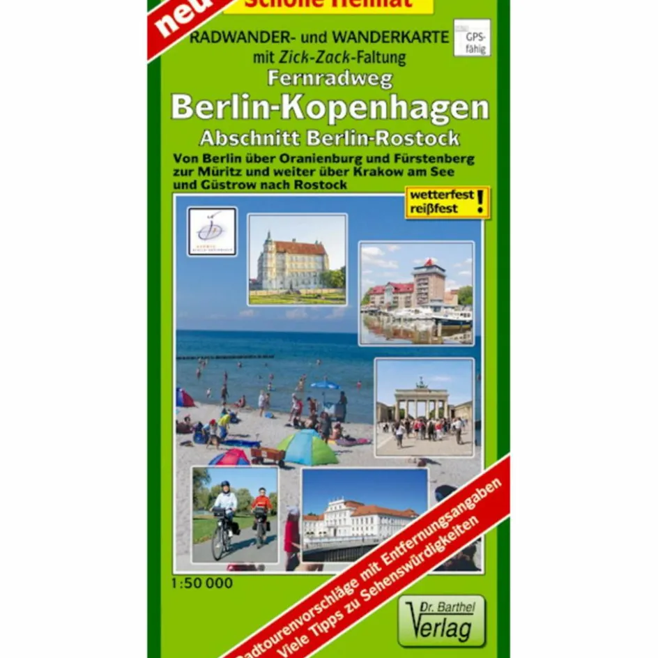 BERLIN-ROSTOCK 1:50.000 - Wanderkarte Fahrradkarten|Wanderkarten Und Winterkarten