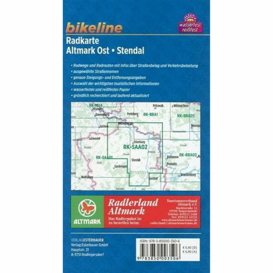 Fahrradkarten|Fahrradkarten^BIKELINE RADKARTE ALTMARK OST STENDAL - Fahrradkarte