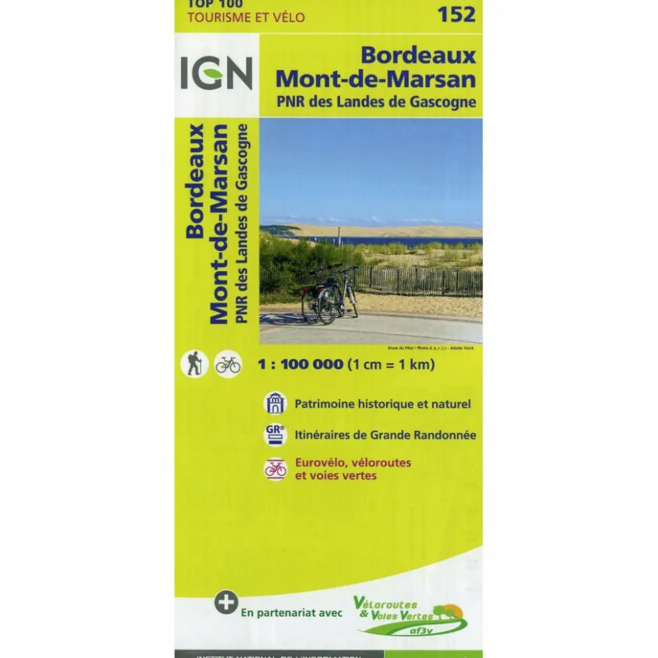 Wanderkarten Und Winterkarten|Wanderkarten Und Winterkarten^BORDEAUX MONT-DE-MARSAN 1:100 000 - Wanderkarte