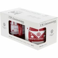 BRISA Campingtöpfe Und Campinggeschirr^VW T1 BUS ENAMEL TASSE 2ER SET IN GESCHENKBOX - FRONT/WEISS - Becher