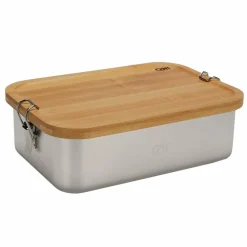 CJH Campingtöpfe Und Campinggeschirr^EDELSTAHL LUNCH BOX BAMBUSDECKEL - Dose