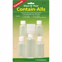 New KUNSTSTOFFDOSENSORTIMENT, 7 FLASCHEN - Dose Campingtöpfe Und Campinggeschirr