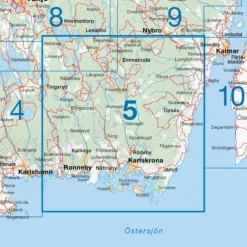 Fahrradkarten|Fahrradkarten^CYKELKARTAN BLAD 5 BLEKINGE 1:90000 - Fahrradkarte