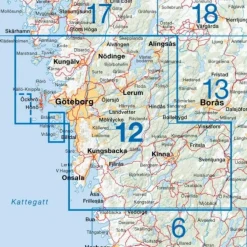 Fahrradkarten|Fahrradkarten^CYKELKARTAN BLAD 12 VÄSTERGÖTLAND/GÖTEBORG 1:90000 - Fahrradkarte