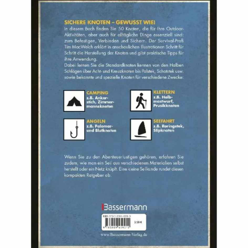 Sale DAS GROßE KNOTENBUCH - DIE 50 WICHTIGSTEN KNOTEN - Ratgeber Outdoor Wissen: Tipps Und Techniken