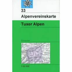 Winterkarten|Wanderkarten Und Winterkarten^DAV 33 SKI TUXER ALPEN 1:50T - Wanderkarte