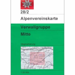 Discount DAV 28/2 VERWALLGRUPPE MITTE - Wanderkarte Wanderkarten Und Winterkarten|Wanderkarten Und Winterkarten