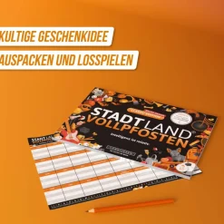 Kinder Denkriesen Reisespiele|Kinderreisespiele Und Spielzeug^STADT LAND VOLLPFOSTEN - CLASSIC EDITION - 'INTELLIGENZ IST - Reisespiel