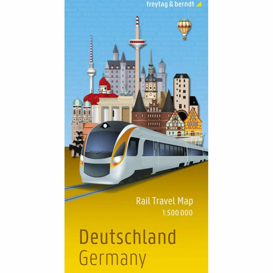 Hot DEUTSCHLAND, RAIL TRAVEL MAP 1:500.000, FREYTAG & BERNDT - Karte Straßenkarten|Straßenkarten