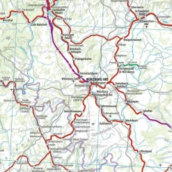 Hot DEUTSCHLAND, RAIL TRAVEL MAP 1:500.000, FREYTAG & BERNDT - Karte Straßenkarten|Straßenkarten