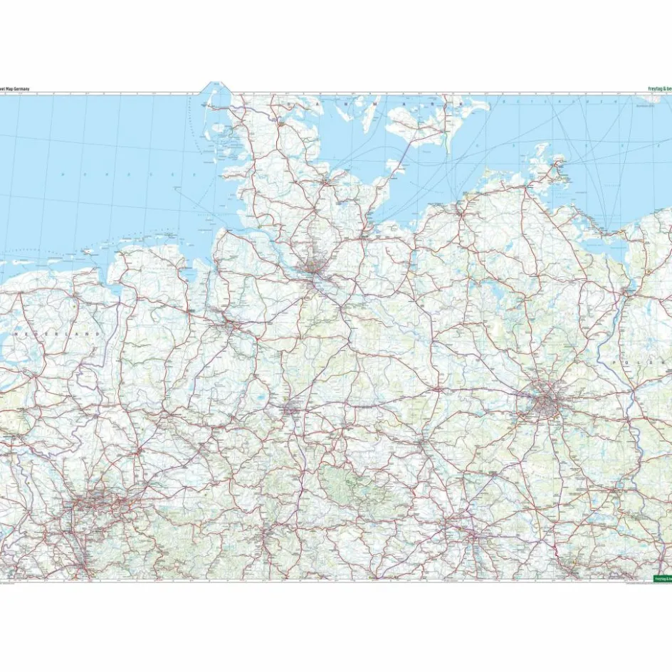 Hot DEUTSCHLAND, RAIL TRAVEL MAP 1:500.000, FREYTAG & BERNDT - Karte Straßenkarten|Straßenkarten